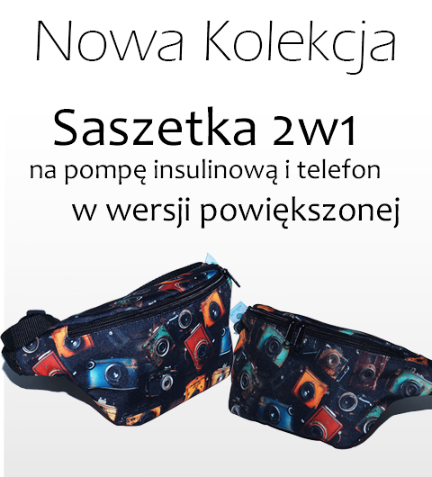 Saszetka, etui na pompę insulinową i telefon wersja powiekszona