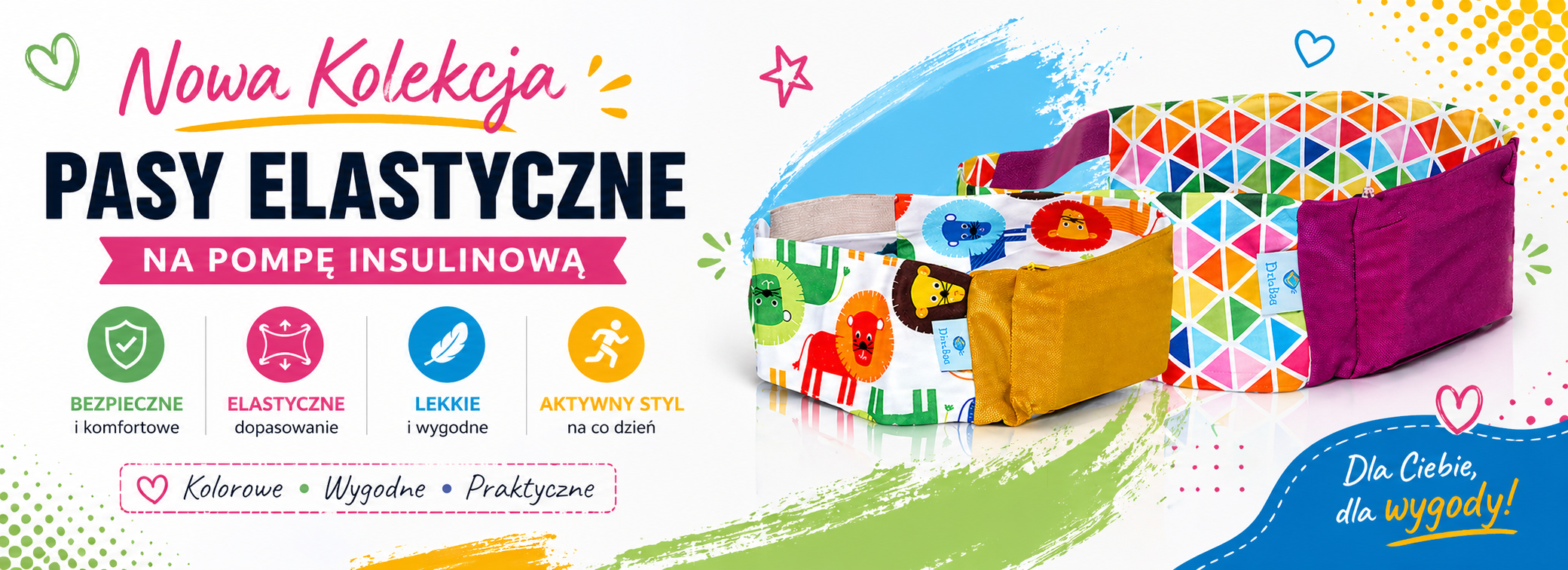 Nowa Kolekcja pasy elastyczne na pompę insulinową
